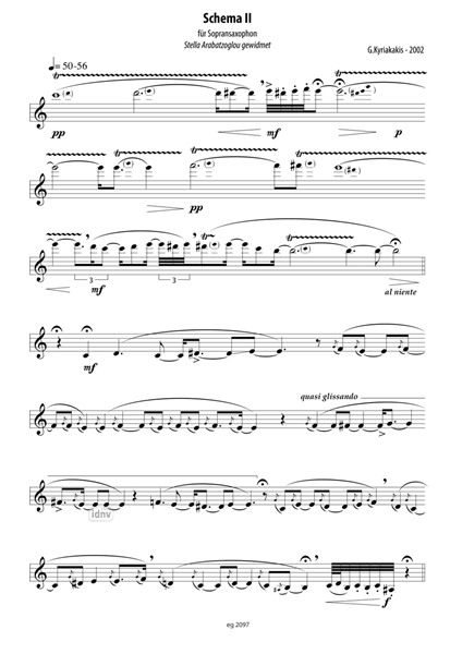 Schema II für Sopransaxofon (2002) Schema II für Sopransaxofon (2002)