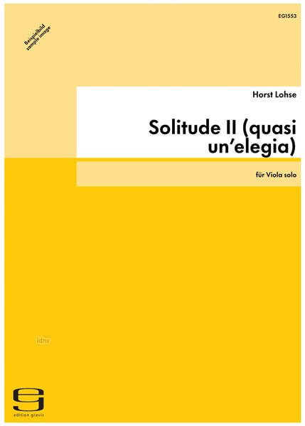 Solitude II (quasi un’elegia) für Viola solo (1980)