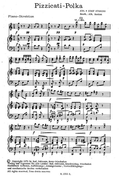 Pizzicati-Polka für Salonorchester