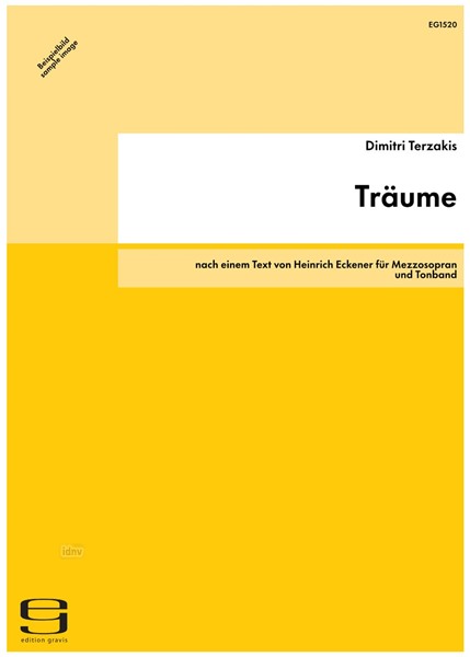 Träume für Mezzosopran und Tonband (1983) Träume für Mezzosopran und Tonband (1983)