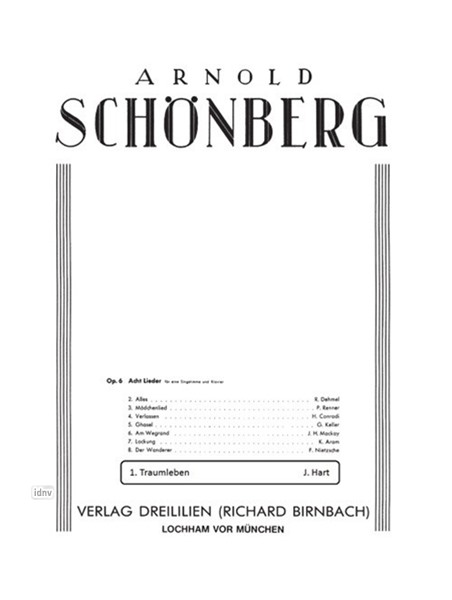 Traumleben Op. 6 Nr. 1 für Gesang und Klavier Traumleben Op. 6 Nr. 1 für Gesang und Klavier