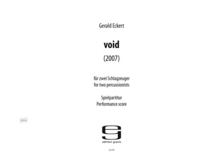 void für zwei Schlagzeuge (2007)