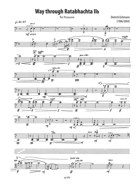 Way Through Ratabhachta Iib für Posaune (1986/2004) Way Through Ratabhachta Iib für Posaune (1986/2004)