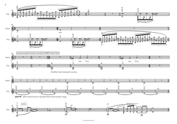 A Violin Remembers für singende(n) Geiger/in und Zuspiel