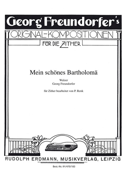 Mein schönes Bartholomä für Zither Mein schönes Bartholomä für Zither