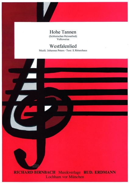Hohe Tannen / Westfalenlied für Klavier Hohe Tannen / Westfalenlied für Klavier