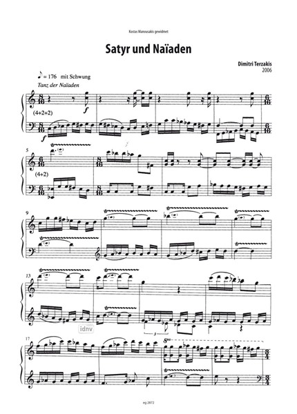 Satyr und Naïaden für Klavier (2006) Satyr und Naïaden für Klavier (2006)