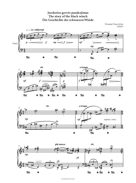 "Aus meiner Jugend" für Klavier (2005-15)