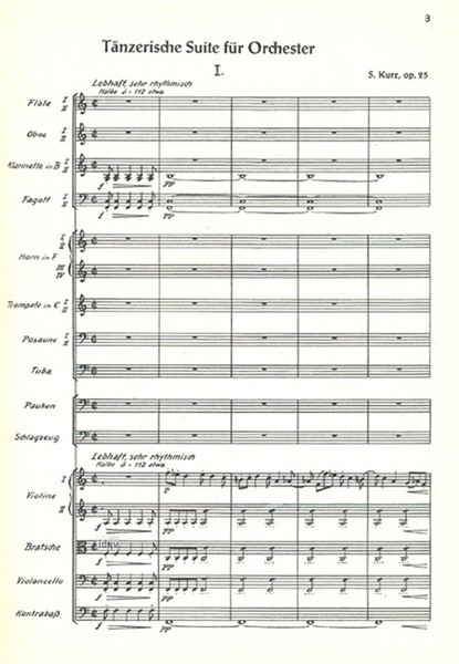 Tänzerische Suite für Orchester Tänzerische Suite für Orchester