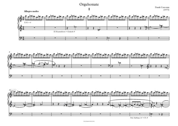 Orgelsonate für Orgel solo (1973) Orgelsonate für Orgel solo (1973)