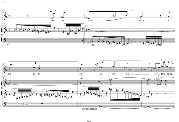 Tre pezzi sacri für Sopran und Orgel (2012) Tre pezzi sacri für Sopran und Orgel (2012)