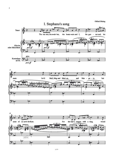 O heaven, O earth für Tenor/Bariton/Mezzosopran und Klavier (Akkordeon und Kontrabass) (1999-2012) O heaven, O earth für Tenor/Bariton/Mezzosopran und Klavier (Akkordeon und Kontrabass) (1999-2012)