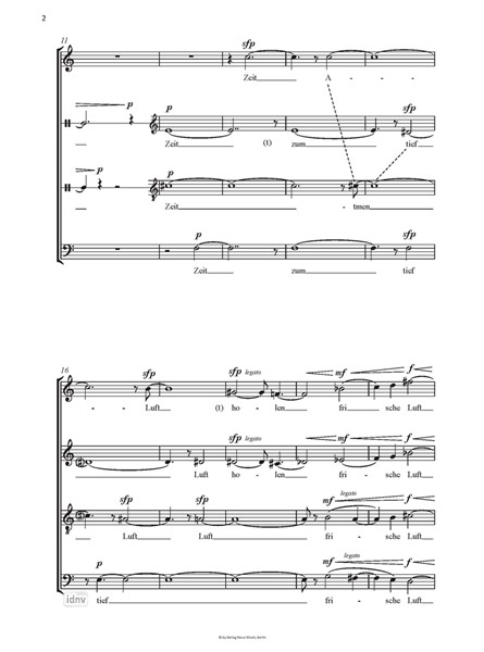...wie der Wind, so wirbeln die Töne.... für vier Solostimmen (SATB) (2020)