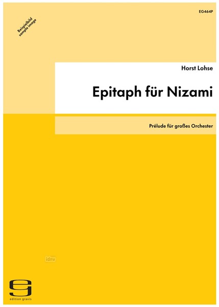 Epitaph für Nizami für großes Orchester (1976/78)
