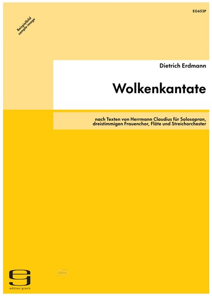 Wolkenkantate für Solosopran, dreistimmigen Frauenchor, Flöte und Streichorchester (1957) Wolkenkantate für Solosopran, dreistimmigen Frauenchor, Flöte und Streichorchester (1957)