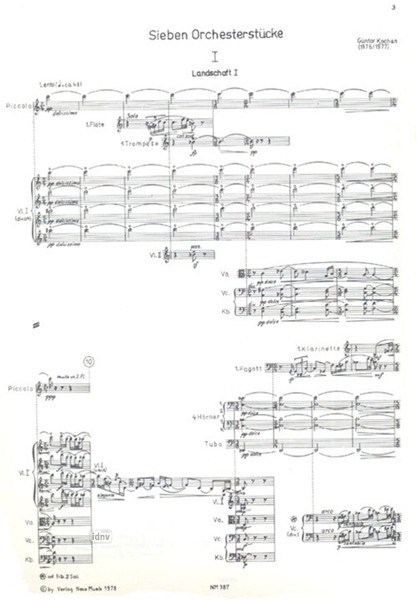 Sieben Orchesterstücke für Orchester (1976/77) Sieben Orchesterstücke für Orchester (1976/77)