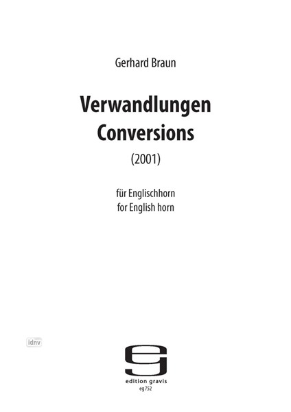 Verwandlungen/Conversions für Englischhorn (2001)