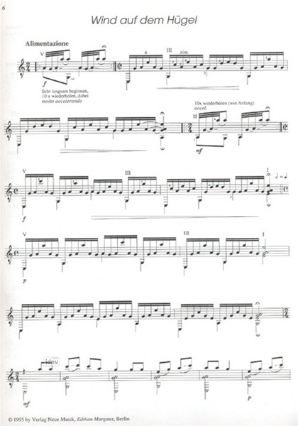 Intonation und vier Klangbilder für Gitarre solo Intonation und vier Klangbilder für Gitarre solo