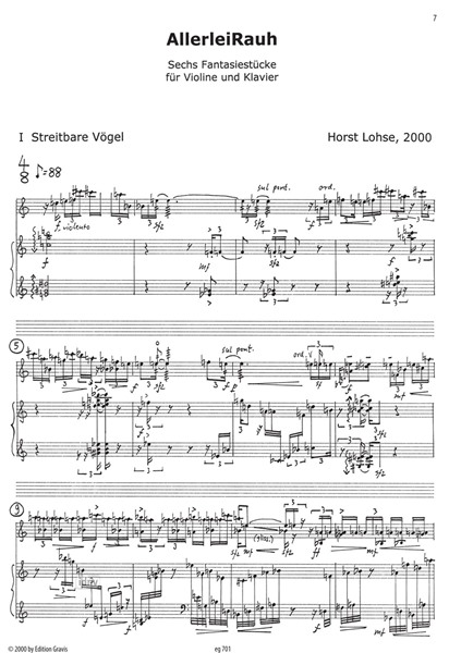 AllerleiRauh für Violine und Klavier (2000) AllerleiRauh für Violine und Klavier (2000)