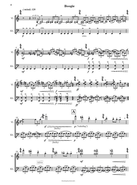 Lullaby & Boogie für Violine und Kontrabass (2021)