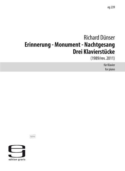 Erinnerung-Monument-Nachtgesang für Klavier (1989) Erinnerung-Monument-Nachtgesang für Klavier (1989)