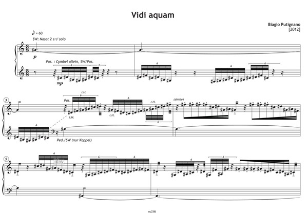 Tre pezzi sacri für Sopran und Orgel (2012) Tre pezzi sacri für Sopran und Orgel (2012)
