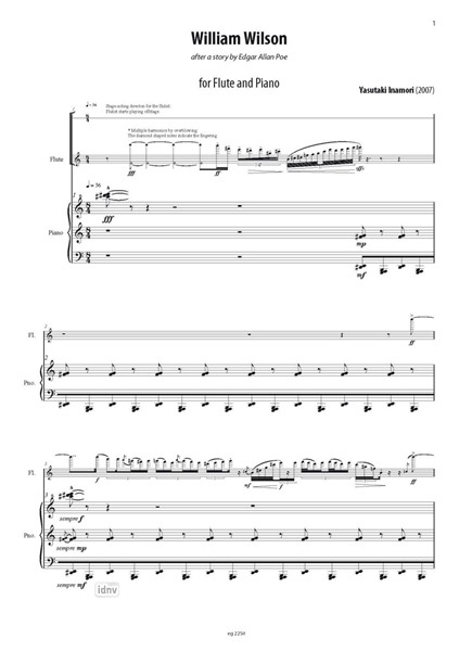 William Wilson für Flöte und Klavier (2007) William Wilson für Flöte und Klavier (2007)