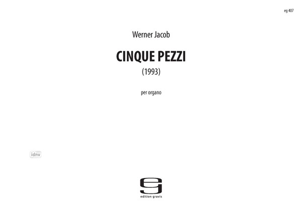 Cinque Pezzi für Orgel (1993) Cinque Pezzi für Orgel (1993)