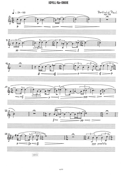 Idyll für Oboe solo op. 38 (1982) Idyll für Oboe solo op. 38 (1982)