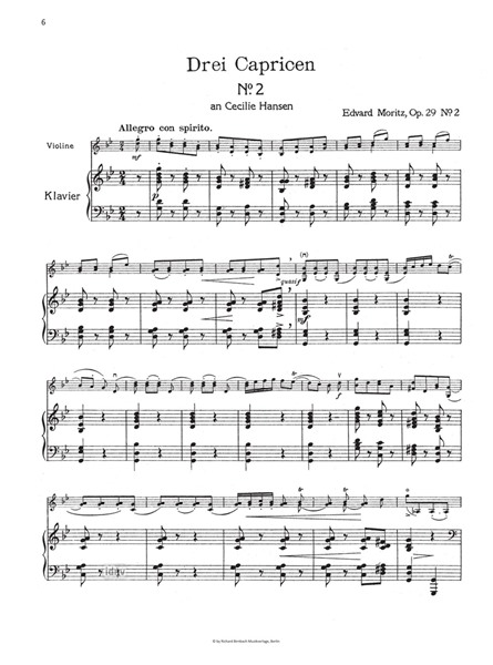 Drei Capricen für Violine und Klavier op. 29 Drei Capricen für Violine und Klavier op. 29