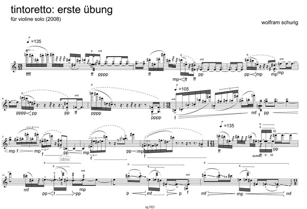 tintoretto: erste übung für Violine (2008) tintoretto: erste übung für Violine (2008)