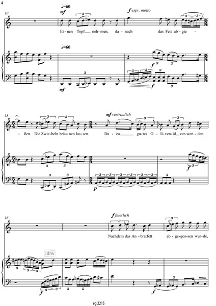 Schweinebraten mit Karotten für Sopran und Klavier (2014) Schweinebraten mit Karotten für Sopran und Klavier (2014)