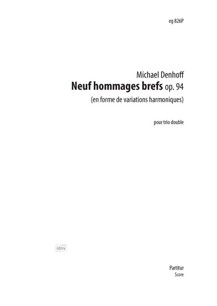 neuf hommages brefs für Doppel-Trio op. 94 (2002)