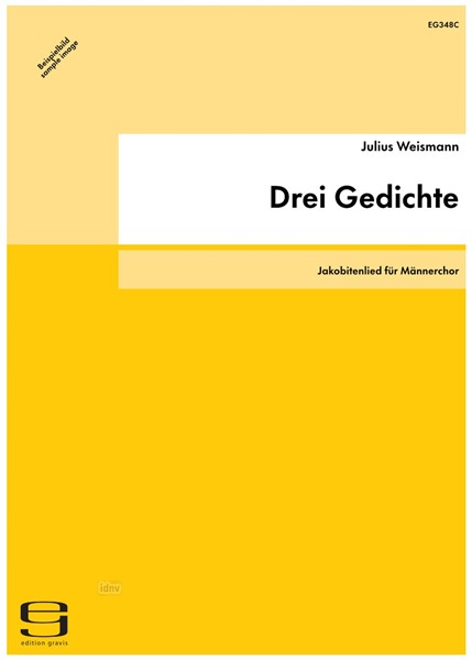 Drei Gedichte für Männerchor op. 31 (1909)