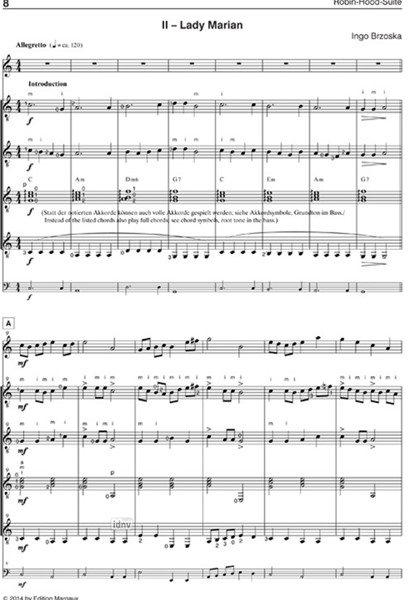 Robin-Hood-Suite für Melodieinstrument und Gitarrenquartett/Gitarrenorchester Robin-Hood-Suite für Melodieinstrument und Gitarrenquartett/Gitarrenorchester