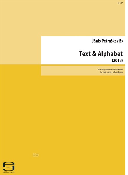 Text & Alphabet für Klarinette, Violine und Klavier