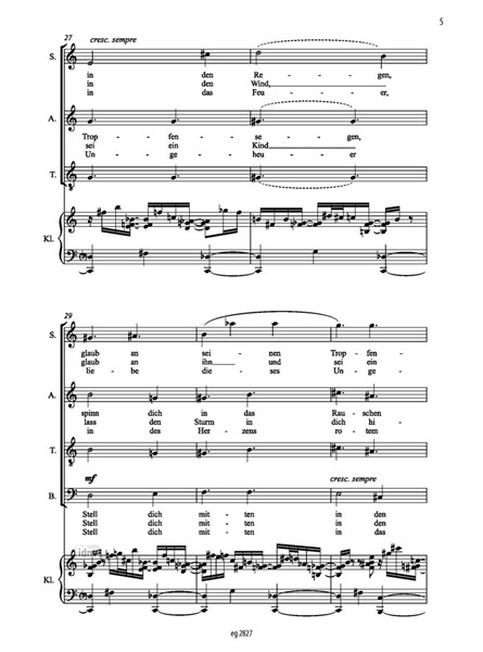 (Ver-)suche Frieden für vierstimmigen Chor mit obligatem Klavier op. 133 (2017)