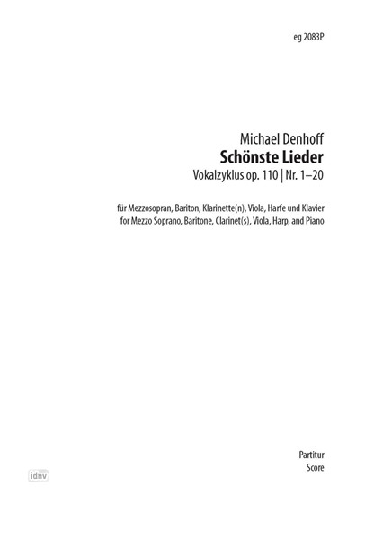 Schönste Lieder für Mezzosopran, Bariton, Klarinette(n), Viola, Harfe und Klavier op. 110