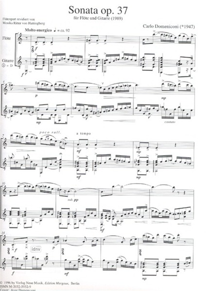 Sonate op. 37 für Flöte und Gitarre (1989) Sonate op. 37 für Flöte und Gitarre (1989)