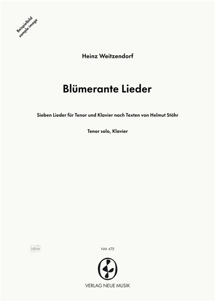 Blümerante Lieder für Tenor und Klavier