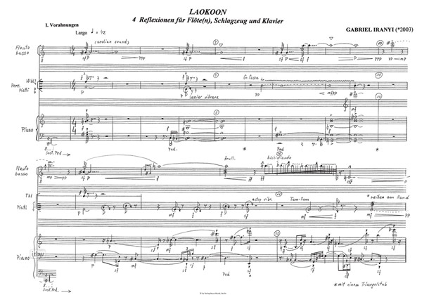Laokoon für Flöte, Schlagzeug und Klavier Laokoon für Flöte, Schlagzeug und Klavier
