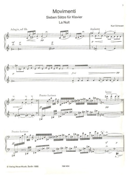 Movimenti für Klavier Movimenti für Klavier