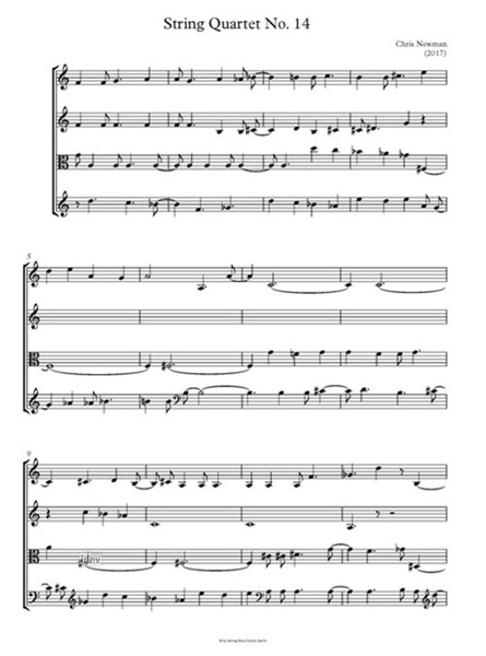 String Quartet No. 14 für Streichquartett (2017)