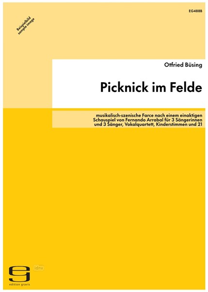 Picknick im Felde für 3 Sängerinnen und 3 Sänger, Vokalquartett, Kinderstimmen und 21 Instrumentalisten (1995/96)