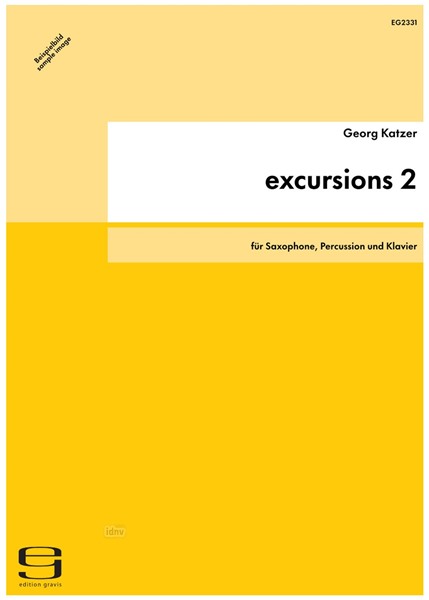 excursions 2 für Saxophone, Percussion und Klavier (2016)