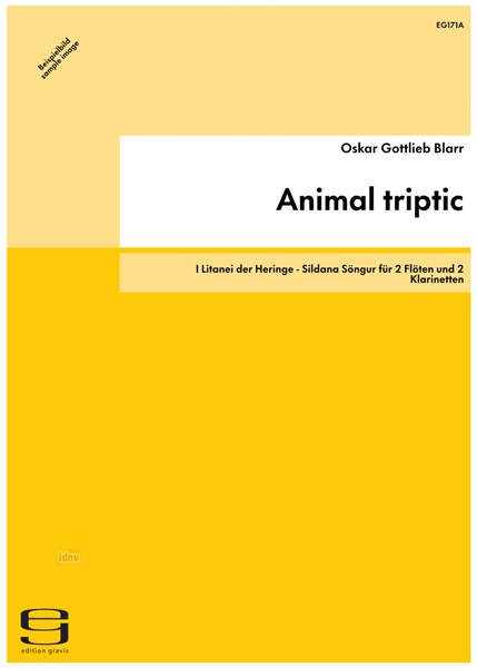 Animal triptic für 2 Flöten und 2 Klarinetten (1987)