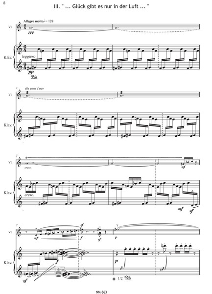 InnenZeit III für Violine und Klavier InnenZeit III für Violine und Klavier