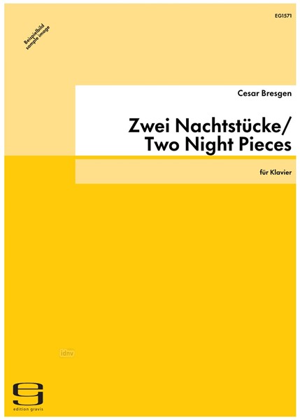 Zwei Nachtstücke/Two Night Pieces für Klavier (1929/83)