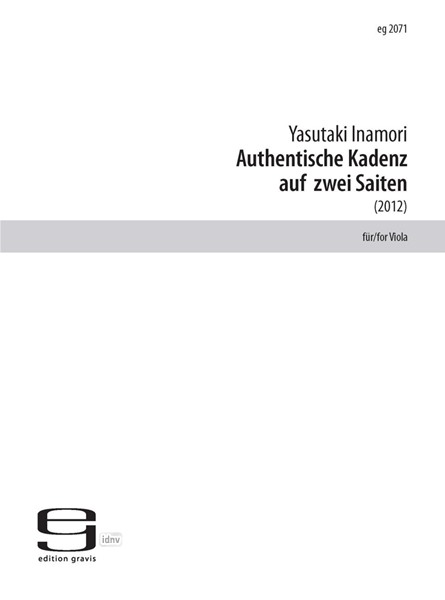 Authentische Kadenz auf zwei Saiten für Viola (2012)