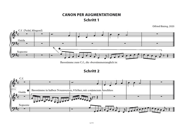 Canon per augmentationem für Orgel (2020) Canon per augmentationem für Orgel (2020)